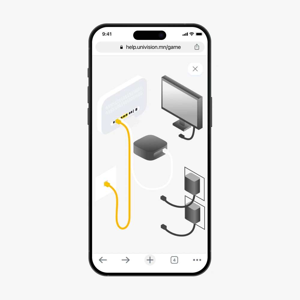Cable connection mini-game on mobile