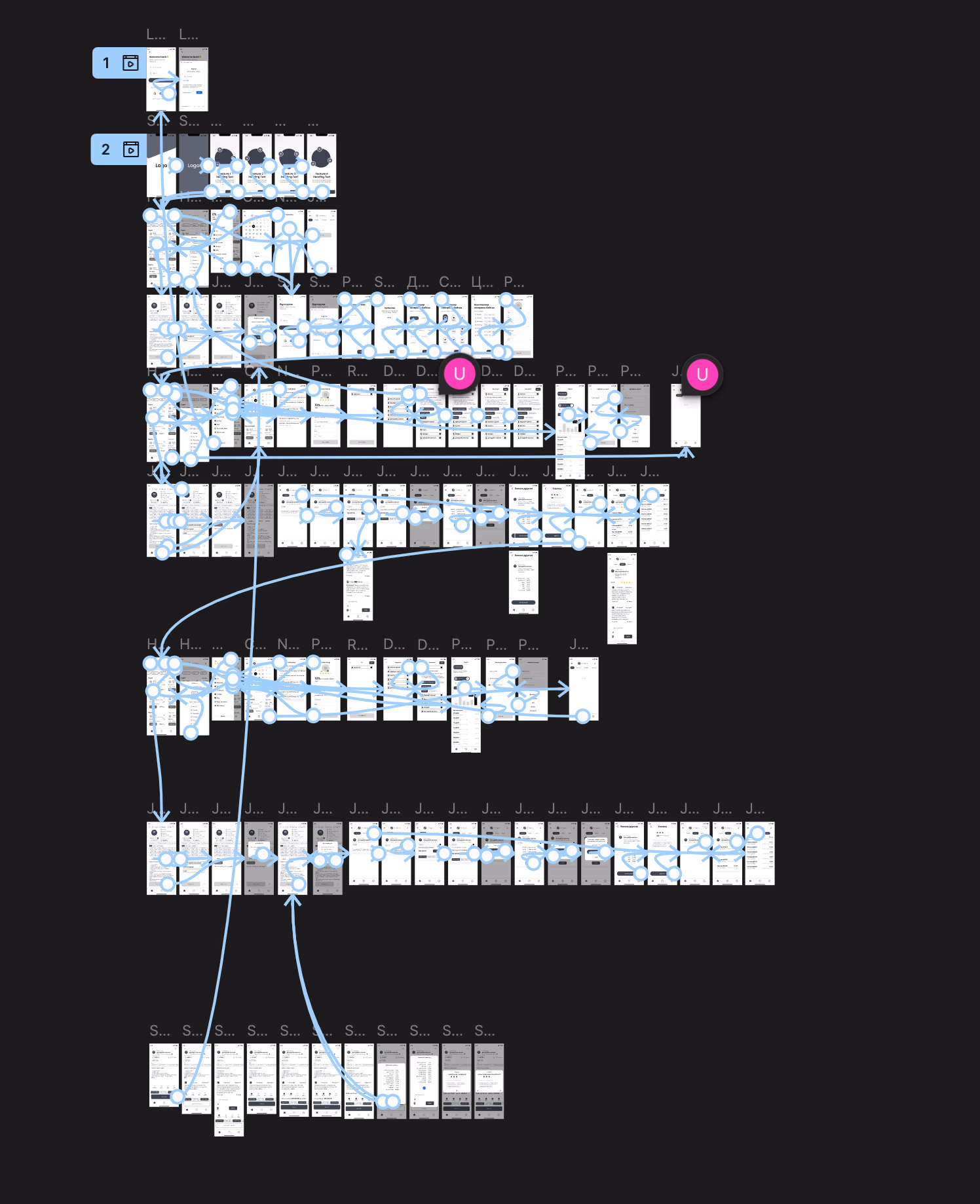 Low fidelity wireframes