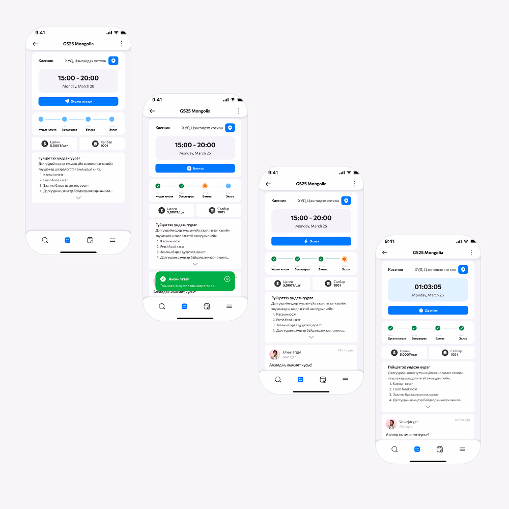 Initial design, job posting