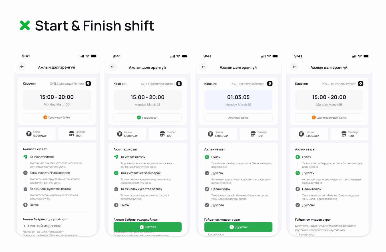 Shift management